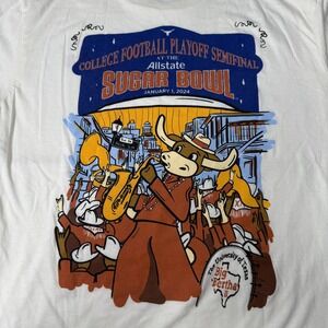 Texas Longhorns Shirt Mens Medium NCAA Football Sugar‎ Bowl 2024 Playoff Tee